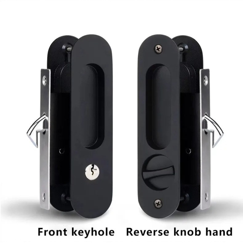 Zinc Furniture Hardware - Serratura per porta scorrevole, serratura a