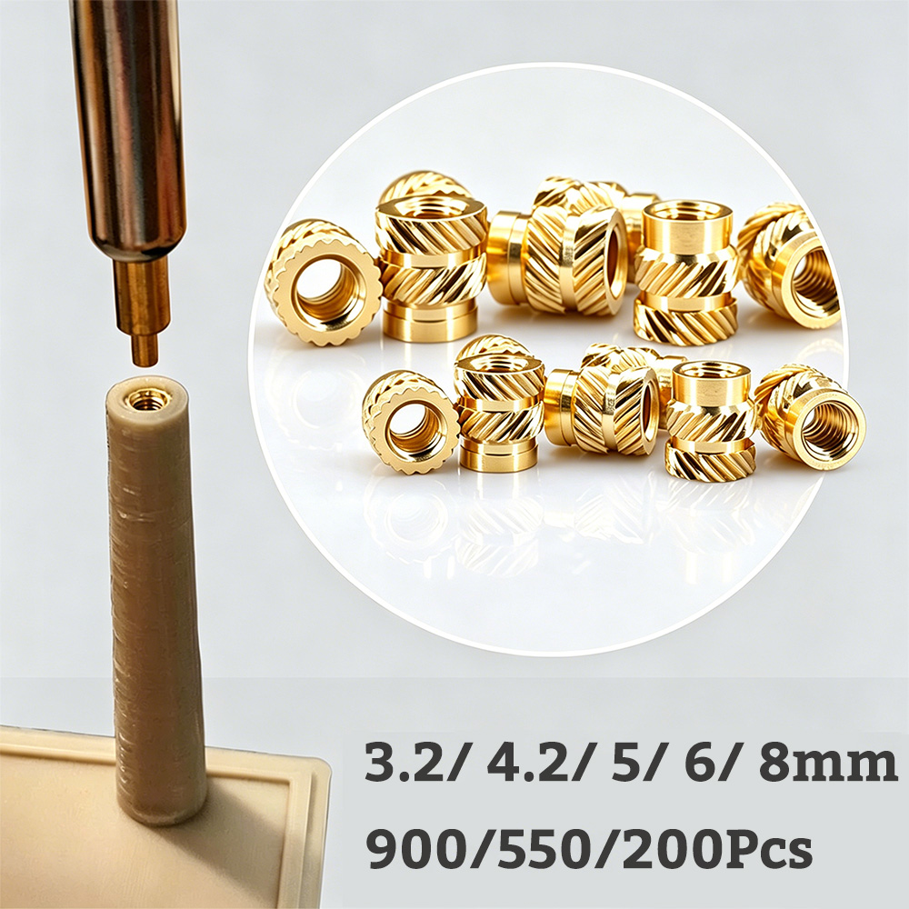 Furniture Hardware Threaded Inserts - Dadi zigrinati in ottone UNC 1/4-20