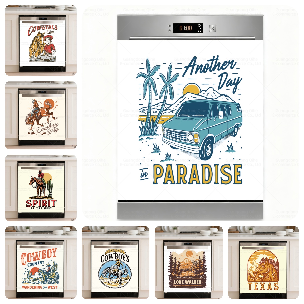 Furniture Paradise & Hardware Ghaziabad - Adesivi per Lavastoviglie Western Cowboy &