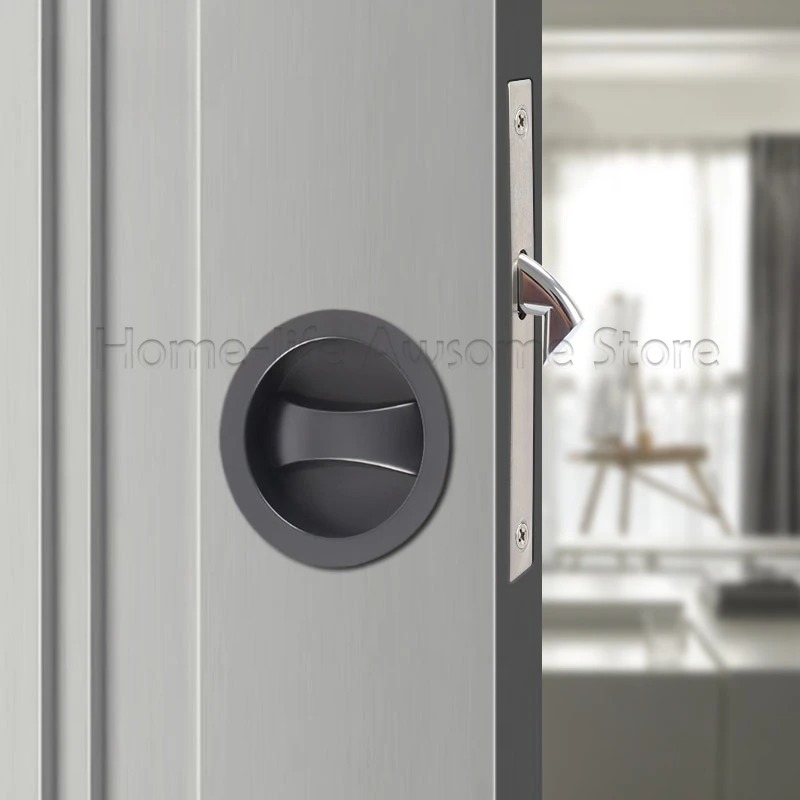 Zinc Furniture Hardware - Serratura per porta scorrevole Moderna invisibile