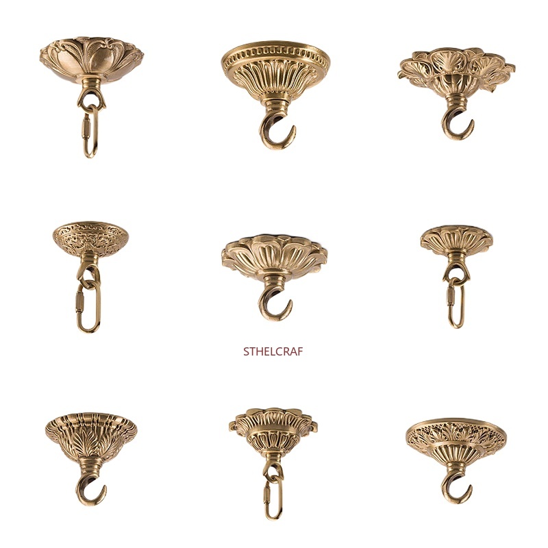 Zinc Furniture Hardware - 1 Pezzo Gancio in Ottone di