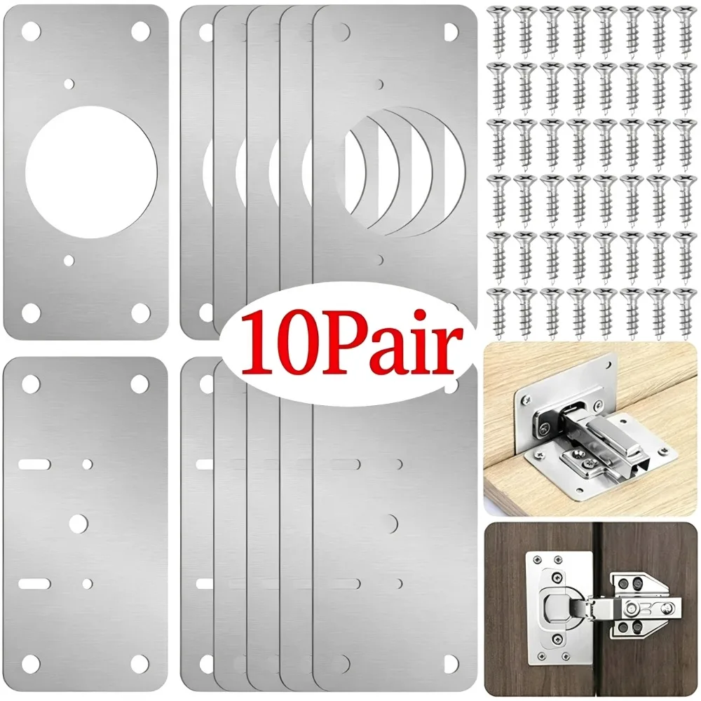 Furniture Hardware Fixing Screws - 10/1 Paia di Piastre di Riparazione