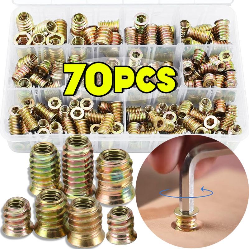 Kit di 70 Inserti Filettati E- - Furniture Hardware Threaded Inserts recensione e prezzo