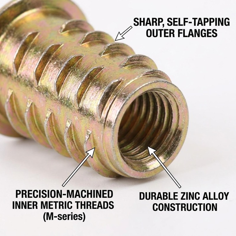 Inserti filettati in acciaio a - Furniture Hardware Threaded Inserts recensione e prezzo